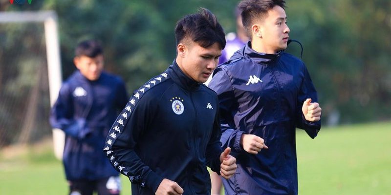 Buổi tập luyện chuyên sâu của đội hình Hà Nội FC